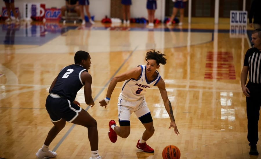 Hanover Men's Basketball dribbling